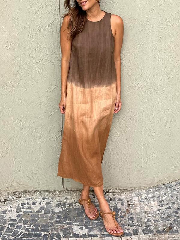 Vestido elegante con estampado natural